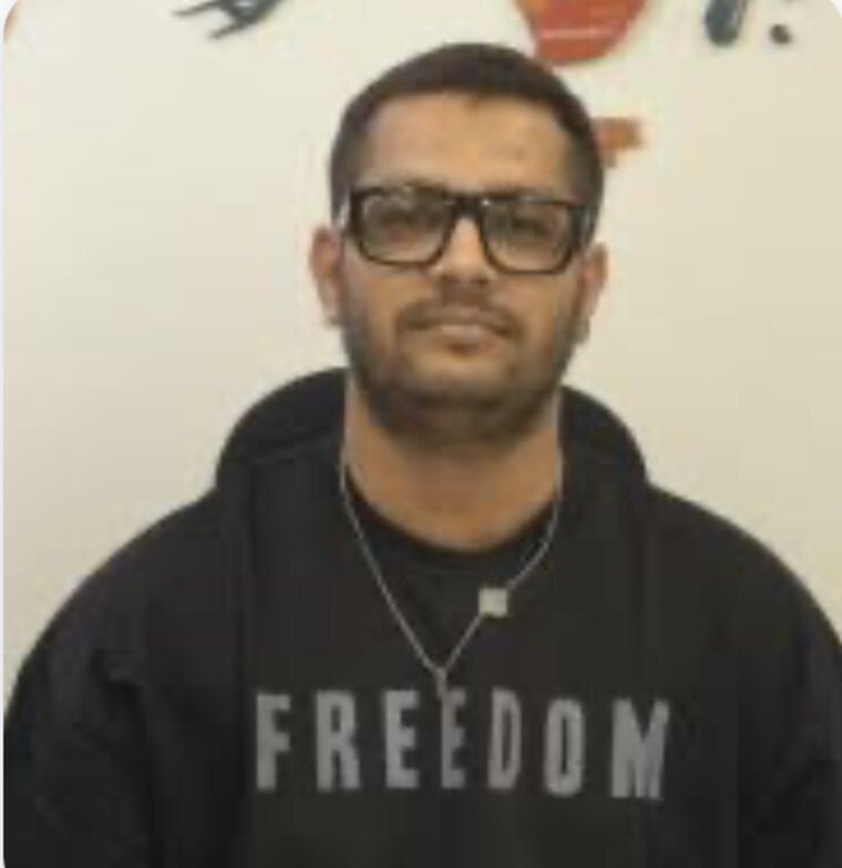 Bhavik Sarkhedi in a Freedom hoodie