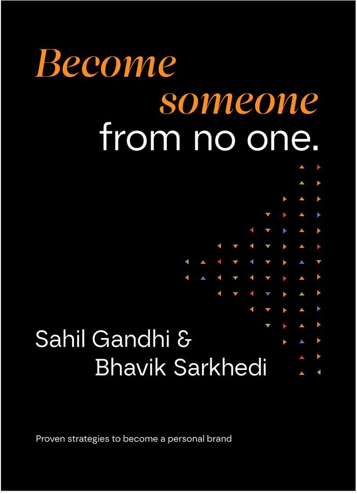 Cover of Become Someone From No One by Sahil Gandhi and Bhavik Sarkhedi